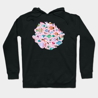 Puffer fishes Pink Hoodie